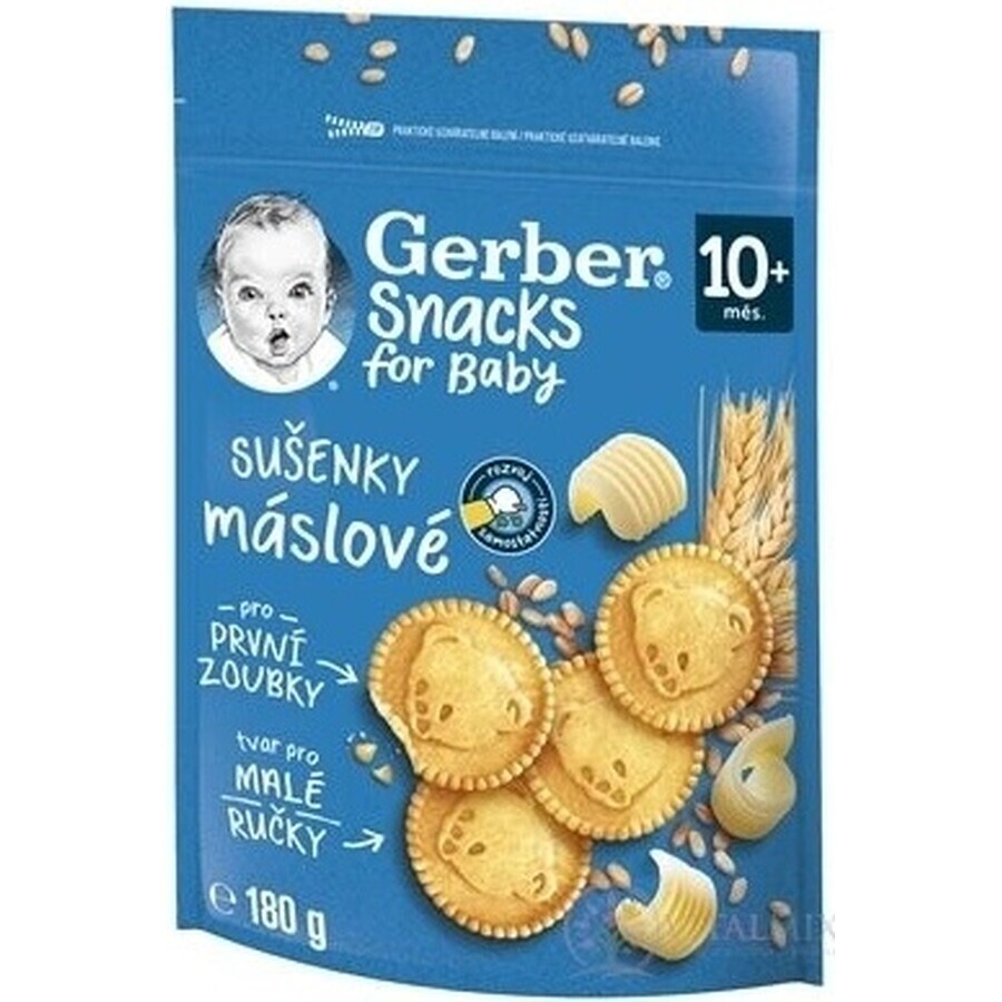 Gerber Snacks for Baby Boterkoekjes 1x180 g, koekjes (vanaf 10 maanden)