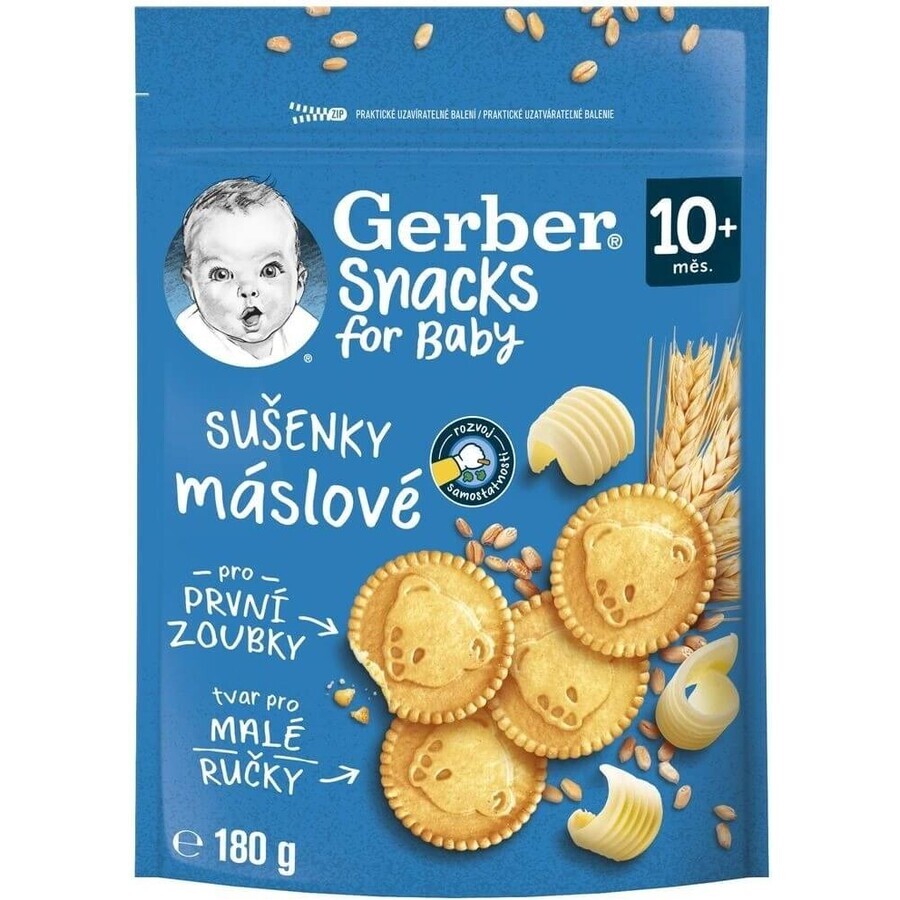 Gerber Snacks for Baby Boterkoekjes 1x180 g, koekjes (vanaf 10 maanden)