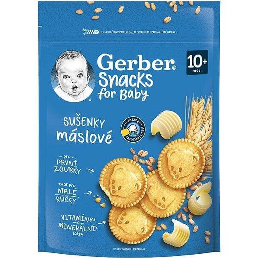 Gerber Snacks for Baby Boterkoekjes 1x180 g, koekjes (vanaf 10 maanden)