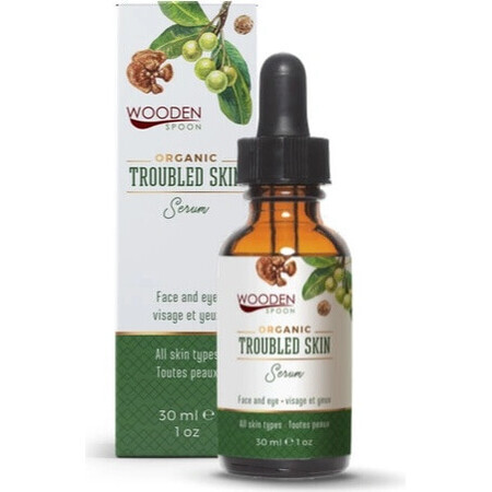 Cucchiaio di legno Siero per pelli problematiche con olio di tamanu e marula 30 ml 1×30ml 1×30ml, siero per pelli problematiche