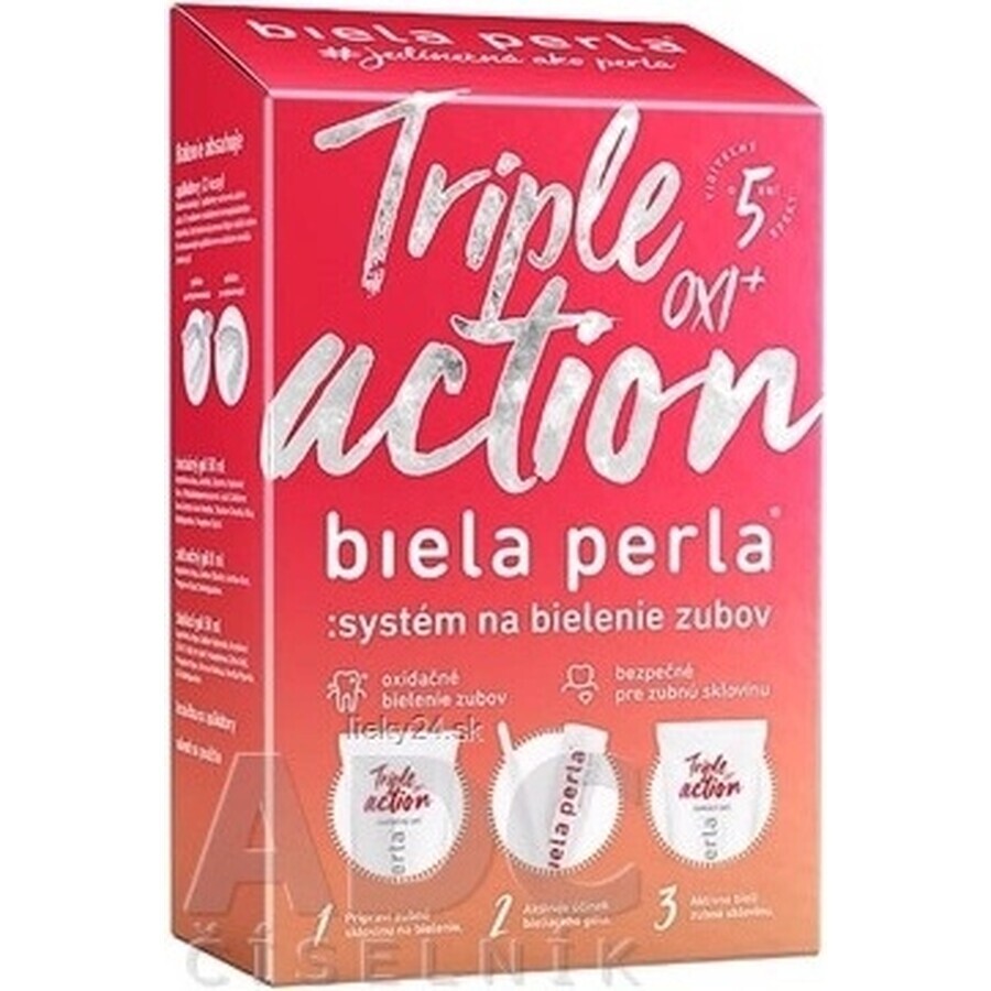 White Perla System triple action oxi+ 1×1 pc, teeth whitening system