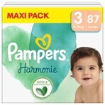 PAMPERS HARMONIE BABY DIAPERS V.3 6-10KG 87KS 1×87 buc, scutece în mărimea 3