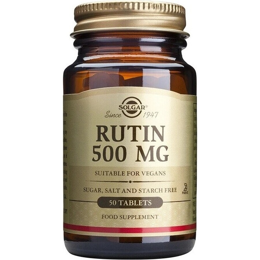 Solgar Rutin 500 mg hohe Tagesdosis, 50 Tabletten 1×50 tbl, Nahrungsergänzungsmittel