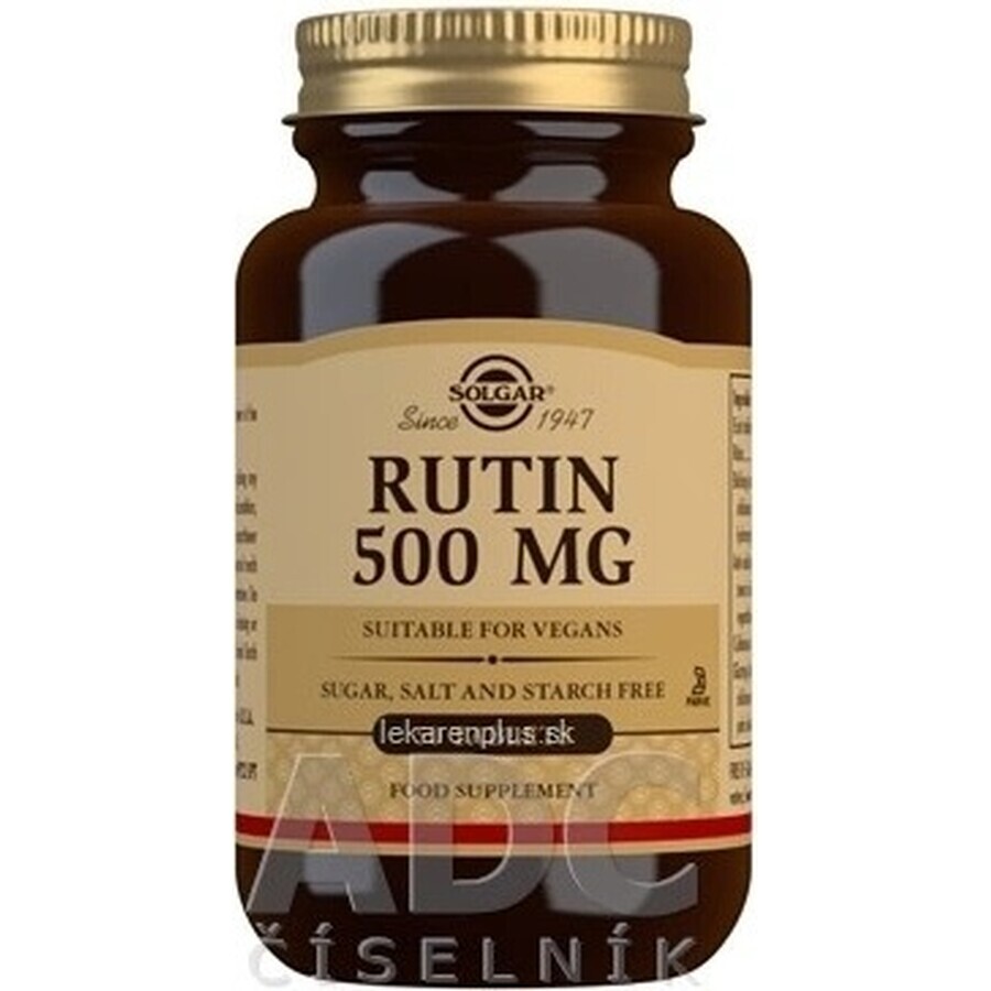 Solgar Rutin 500 mg hohe Tagesdosis, 50 Tabletten 1×50 tbl, Nahrungsergänzungsmittel