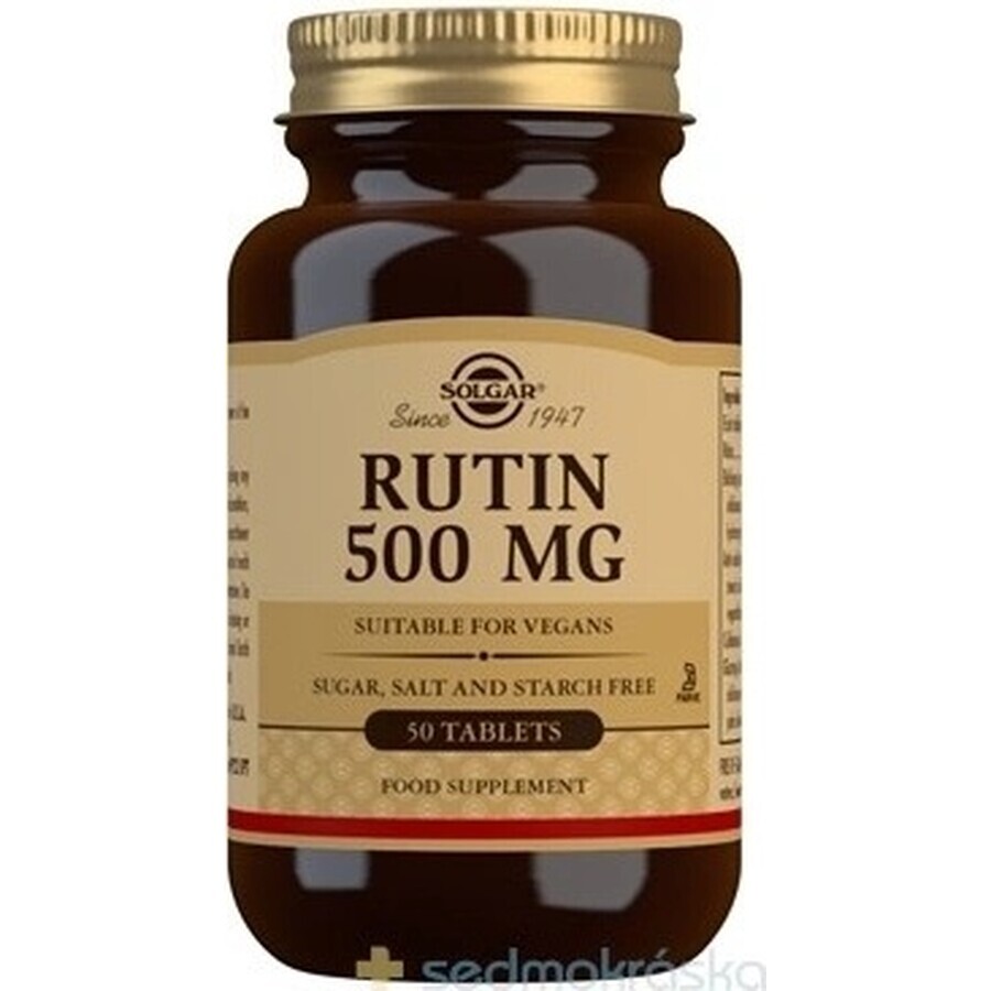 Solgar Rutin 500 mg hohe Tagesdosis, 50 Tabletten 1×50 tbl, Nahrungsergänzungsmittel