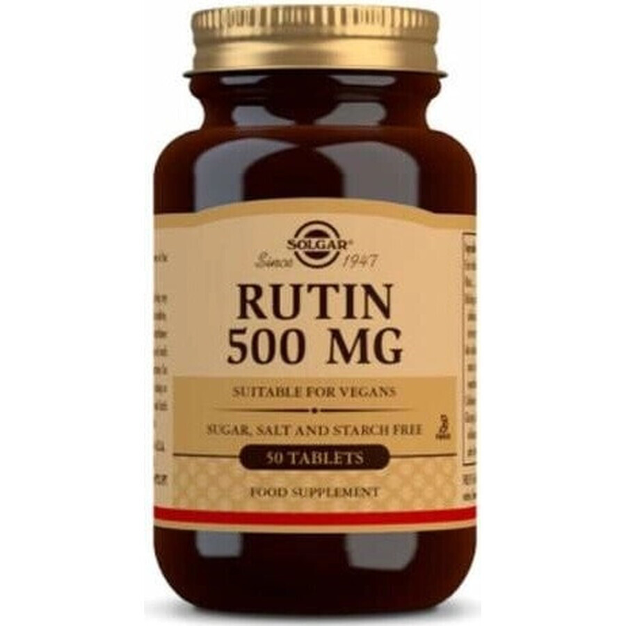 Solgar Rutin 500 mg hohe Tagesdosis, 50 Tabletten 1×50 tbl, Nahrungsergänzungsmittel