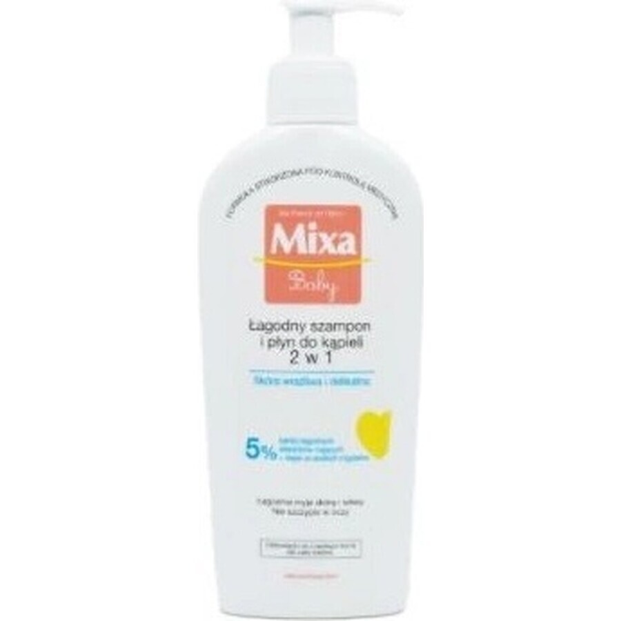 Mixa Baby Surgras Gel lavant corps et cheveux sans savon 1×250 ml, gel lavant pour bébés