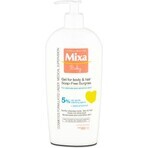 Mixa Baby Surgras Gel lavant corps et cheveux sans savon 1×250 ml, gel lavant pour bébés