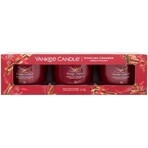 Yankee Candle 3x Sparkling Cinnamon 3x37 g glazen votiefkaars, geurkaars