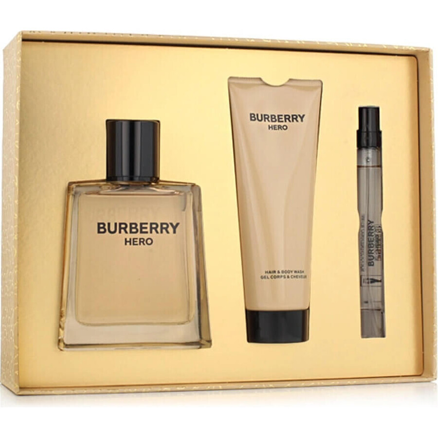 Burberry Hero 1×1 set, 100ml eau de toilette + 75ml gel douche + 10ml eau de toilette