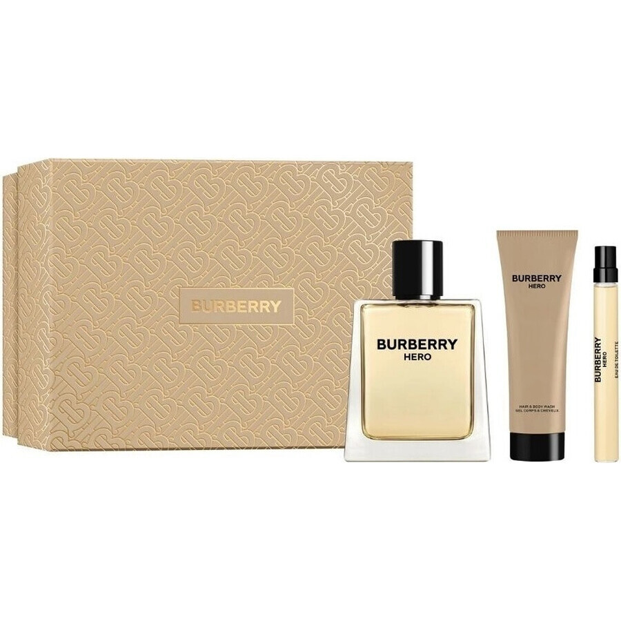 Burberry Hero 1×1 set, 100ml eau de toilette + 75ml gel douche + 10ml eau de toilette