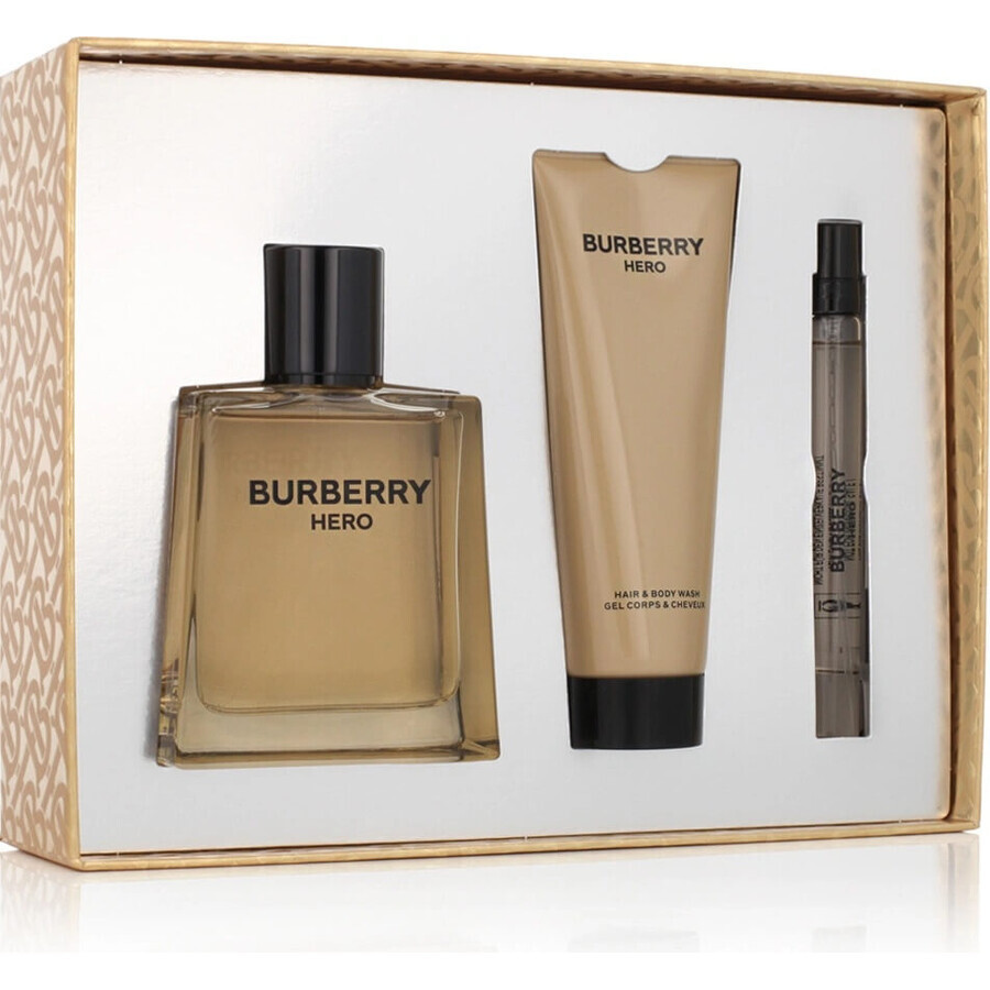 Burberry Hero 1×1 set, 100ml eau de toilette + 75ml gel douche + 10ml eau de toilette