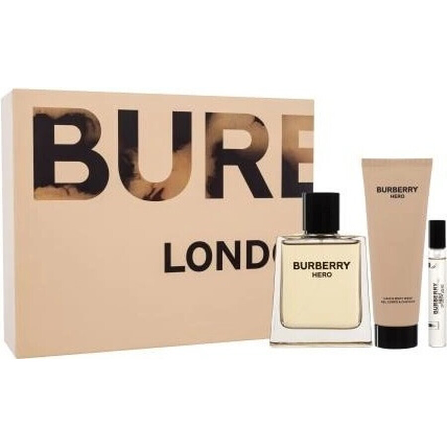 Burberry Hero 1×1 set, 100ml eau de toilette + 75ml gel douche + 10ml eau de toilette