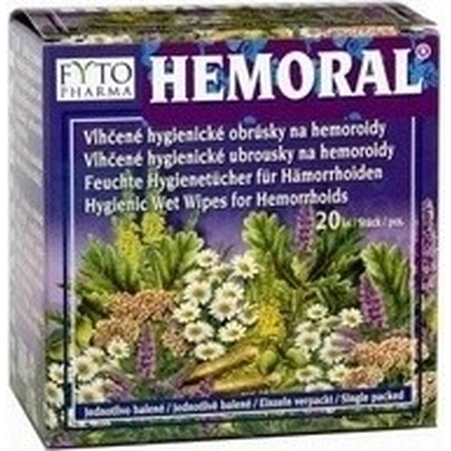 Natte doekjes FYTO HEMORAL 1×20 stuks, natte doekjes