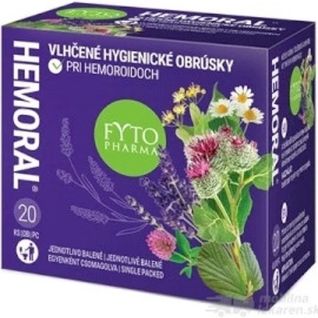 Natte doekjes FYTO HEMORAL 1×20 stuks, natte doekjes