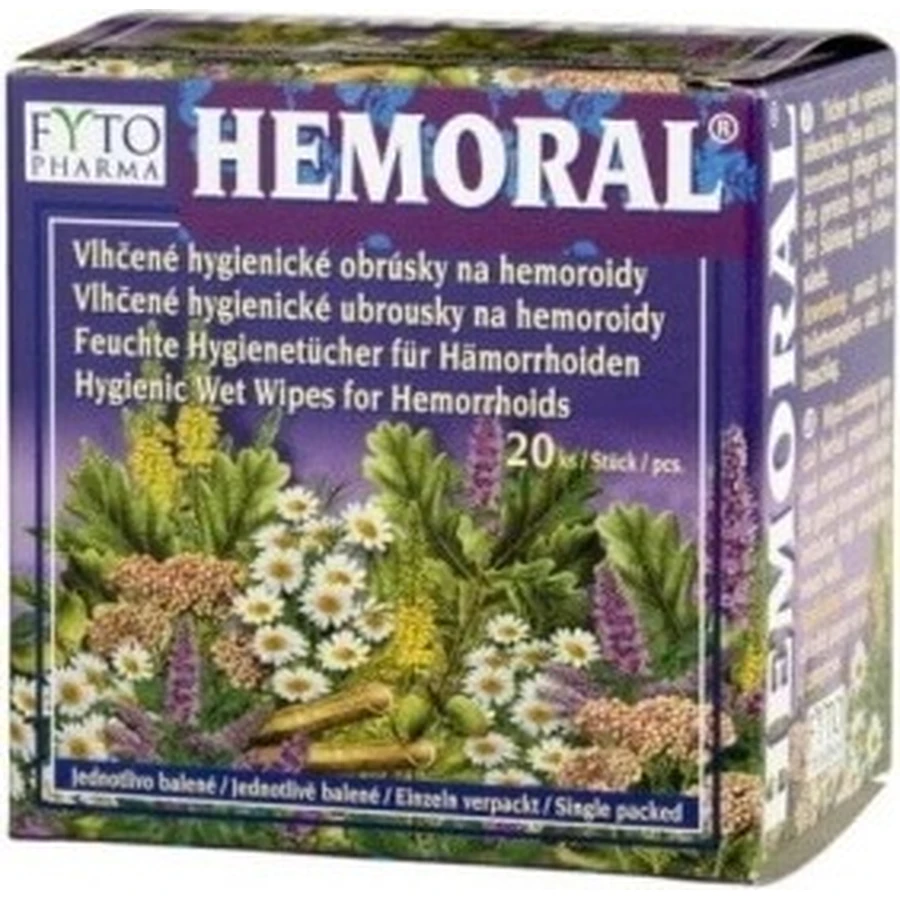 Natte doekjes FYTO HEMORAL 1×20 stuks, natte doekjes