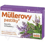 MÜLLER'S PASTILLS SHALVIA AND VITAMIN C 1×24 pcs, for colds