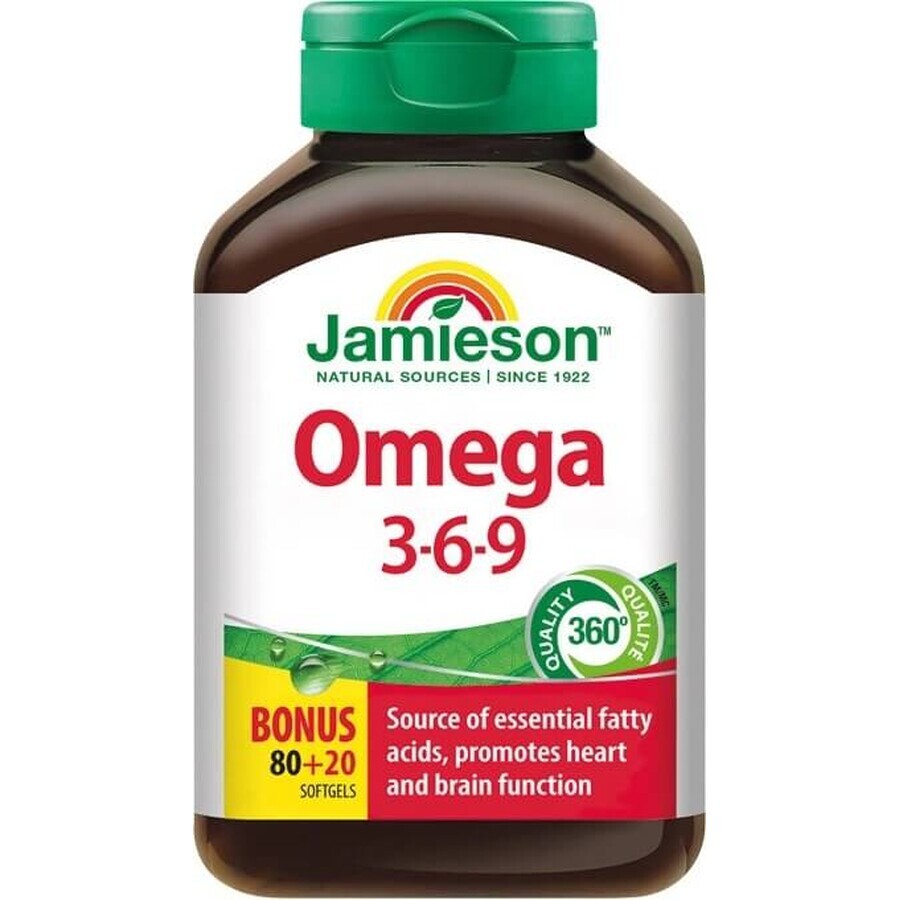 JAMIESON OMEGA 3-6-9 1×100 cps, Nahrungsergänzungsmittel