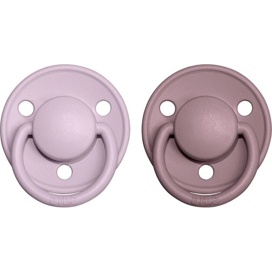 BIBS De Lux Elfenbein / rosa Silikon Schnuller Baby 1×2 Stück, Einheitsgröße