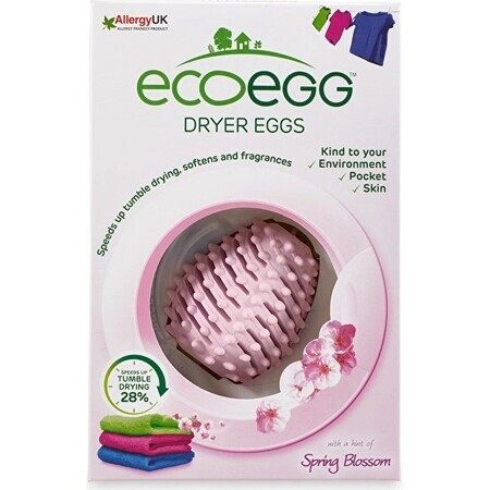 Ecoegg Spring Flower Tumble Dryer Egg 1×2 pcs, oeufs et 4 bâtonnets parfumés