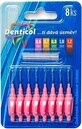 Denticol maat 0,6mm, interdentale tandenborstel met plat handvat 1&#215;8 stuks, interdentale tandenborstel