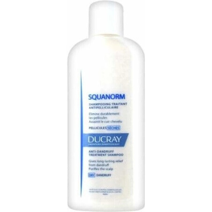 DUCRAY SQUANORM - PELLICULES SÉCHES 1×200 ml, champú contra la caspa seca