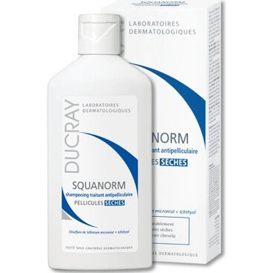 DUCRAY SQUANORM - PELLICULES SÉCHES 1×200 ml, champú contra la caspa seca