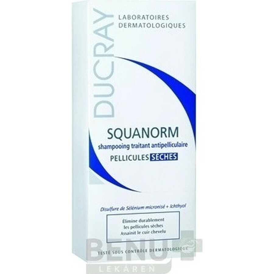 DUCRAY SQUANORM - PELLICULES SÉCHES 1×200 ml, champú contra la caspa seca