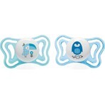 Chicco Chupete Chupete Physio Light Silicona 6-16m+, Azul 2pcs 1×2 pcs, Chupete Calmante (6-16m.+)