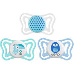 Chicco Chupete Chupete Physio Light Silicona 6-16m+, Azul 2pcs 1×2 pcs, Chupete Calmante (6-16m.+)