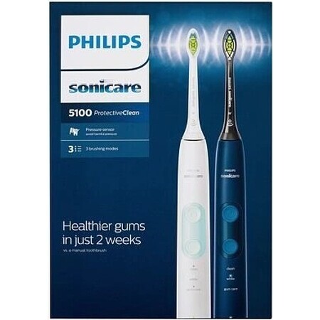 Philips Sonicare 5100 HX6851/34 1+1 1×1 set, sonic toothbrush 2 pcs