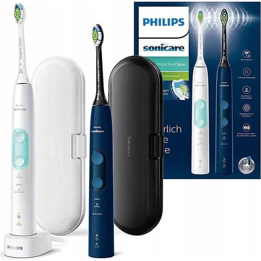 Philips Sonicare 5100 HX6851/34 1+1 1×1 set, sonic toothbrush 2 pcs