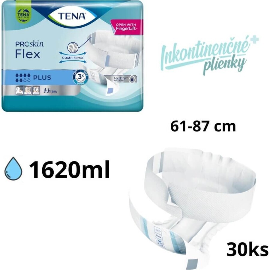 TENA Flex Super S 1×30 pcs, incontinence briefs with quick release waistband