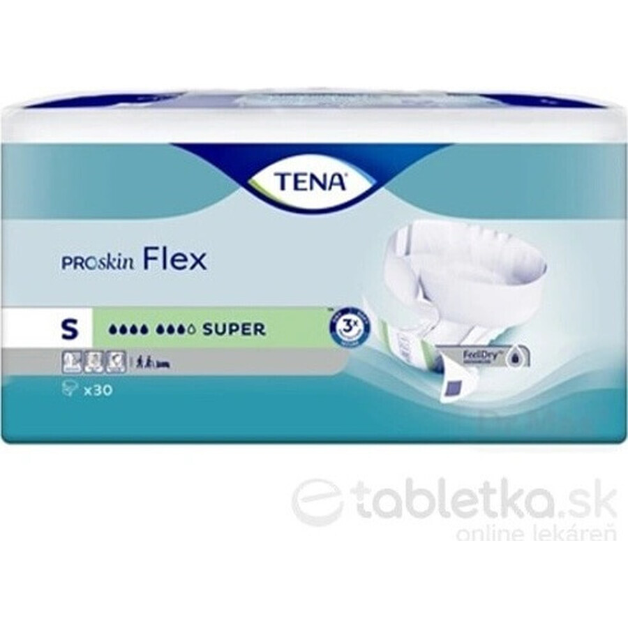 TENA Flex Super S 1×30 pcs, incontinence briefs with quick release waistband