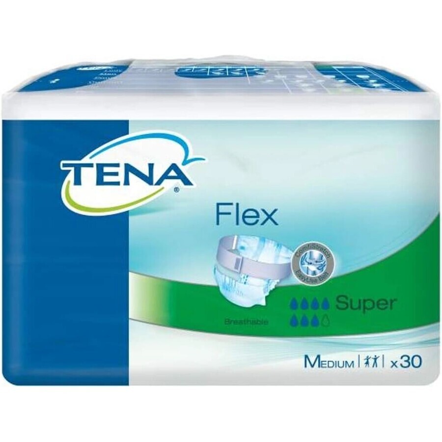 TENA Flex Super S 1×30 pcs, incontinence briefs with quick release waistband