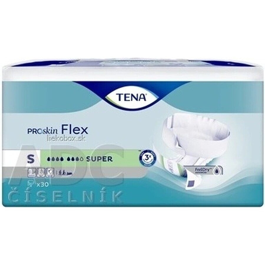 TENA Flex Super S 1×30 pcs, incontinence briefs with quick release waistband