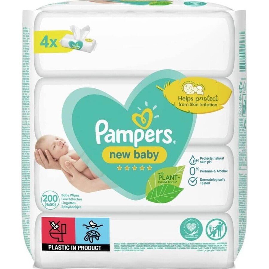 Pampers Salviette 184pz (4x46) Harmonie New baby 4×46 pz, salviette umidificate