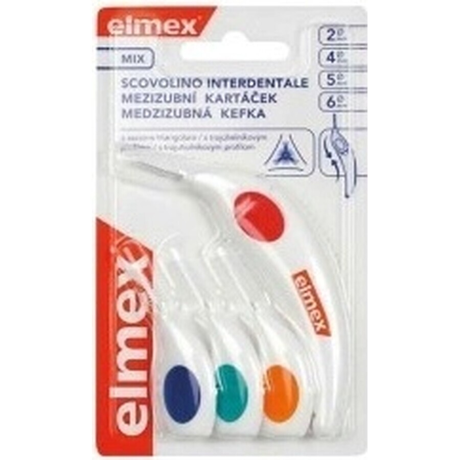 Elmex interdental toothbrush 2, 4, 5, 6mm mix 1×4 pcs