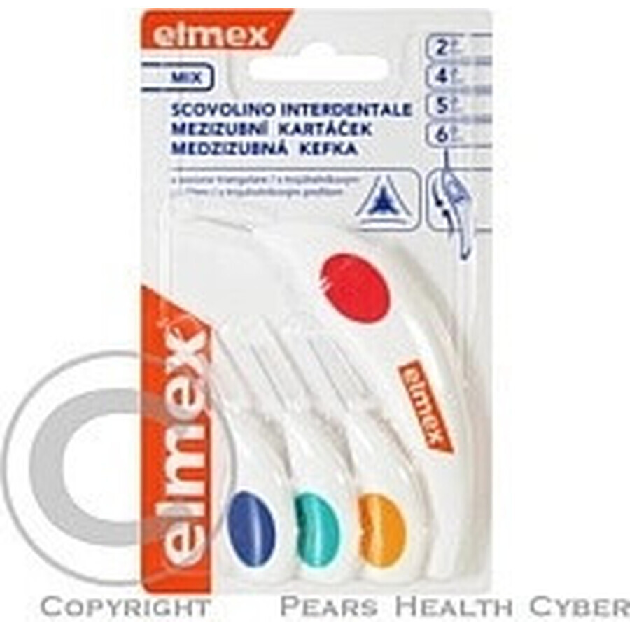 Elmex interdental toothbrush 2, 4, 5, 6mm mix 1×4 pcs