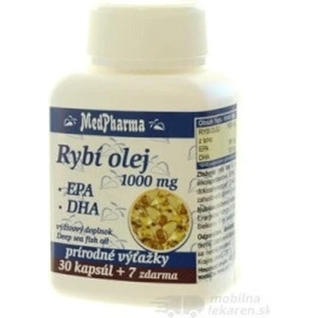 MedPharma FISH OIL 1000 mg - EPA, DHA 1×37 cps, food supplement