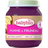 BABYBIO biologische appels en pruimen 1×130 g, biologisch fruithapje