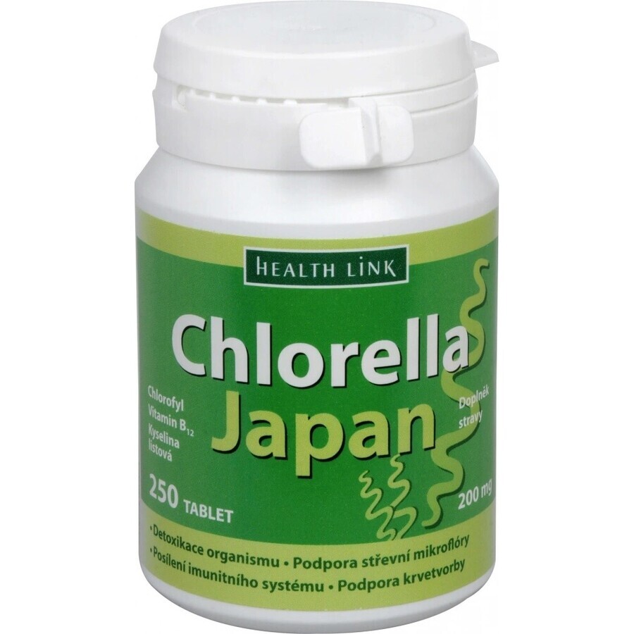 Health Link CHLORELLA JAPAN 1×250 tbl, Chlorella