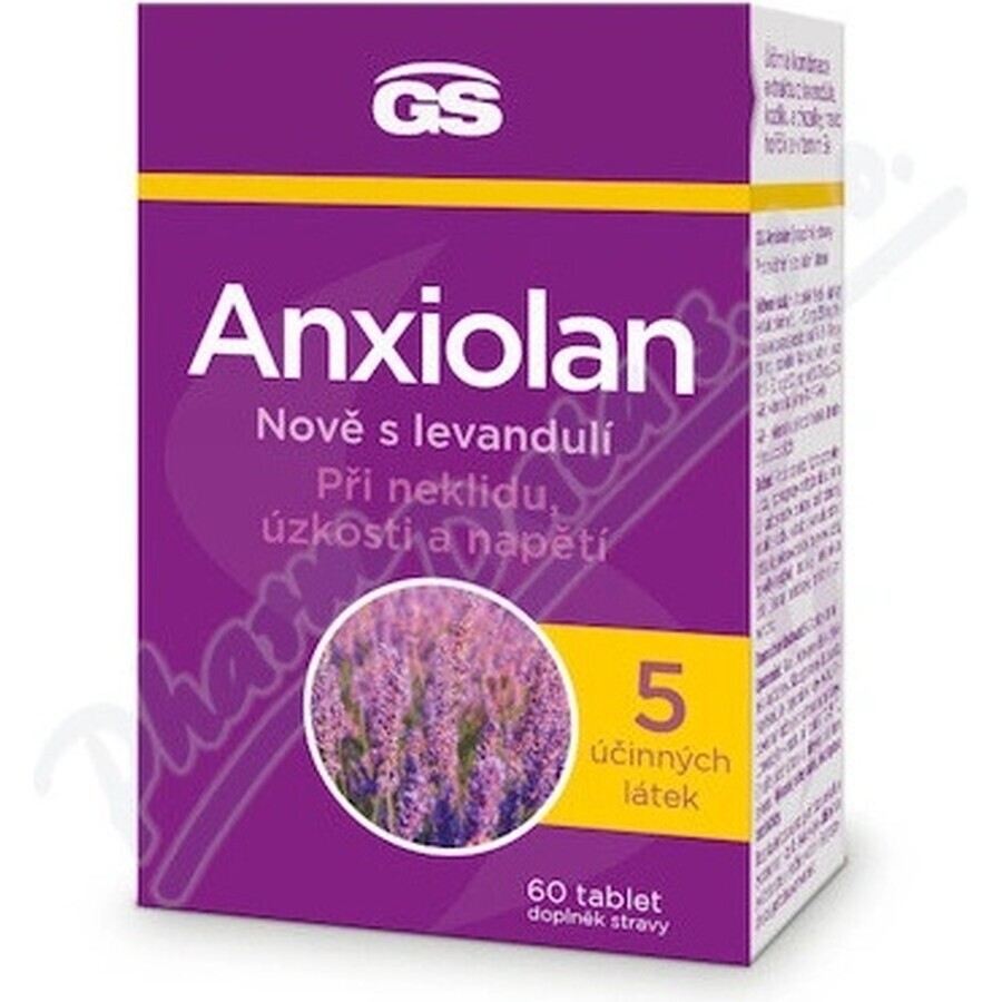 GS Anxiolan met lavendel 60 tabletten 1×60 tbl, voedingssupplement