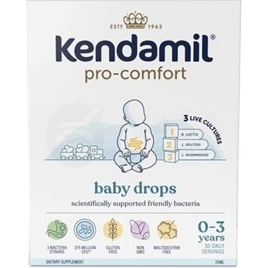 Kendamil pro-comfort druppels voor kinderen 1×7,5 ml, voedingssupplement