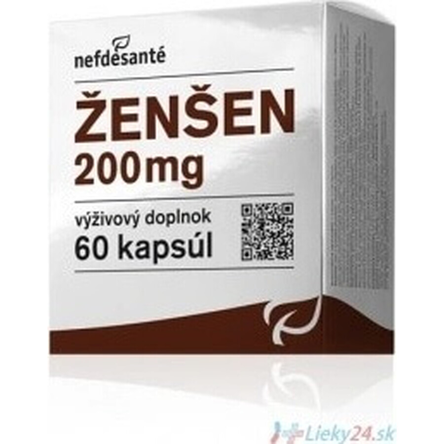 nefdesanté ŽENŠEN 200 mg 6×10 cps, voedingssupplement