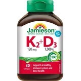 JAMIESON VITAMINS K2 120 µg + D3 1000 IU 1×30 cps, food supplement