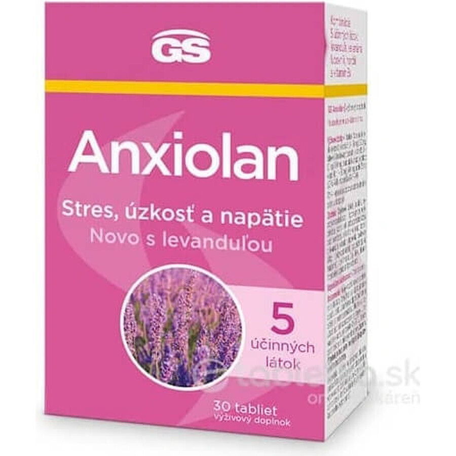 GS Anxiolan met lavendel 30 tabletten 1×30 tbl, voedingssupplement