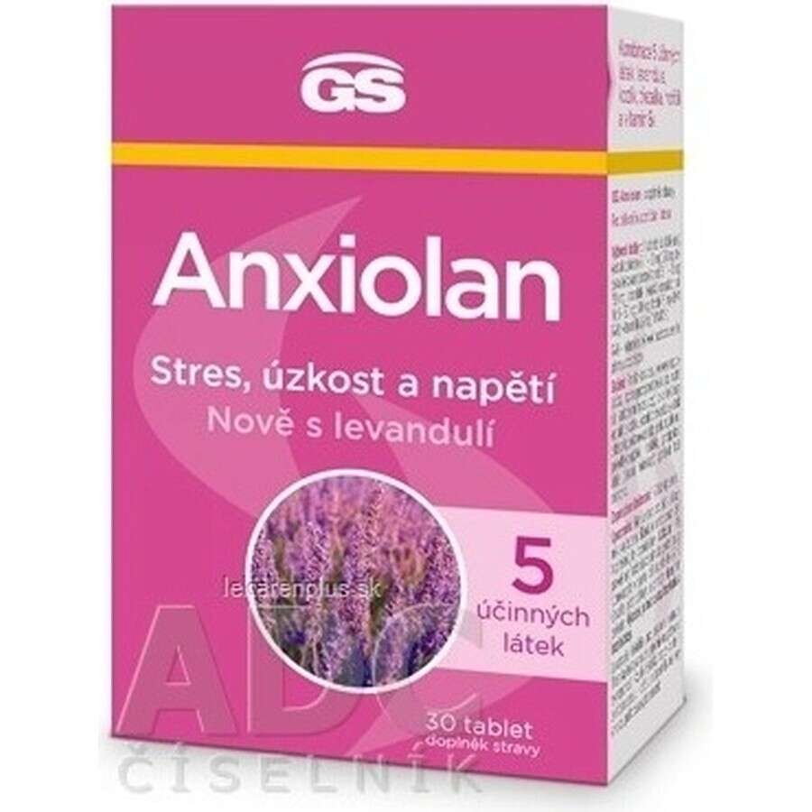 GS Anxiolan met lavendel 30 tabletten 1×30 tbl, voedingssupplement