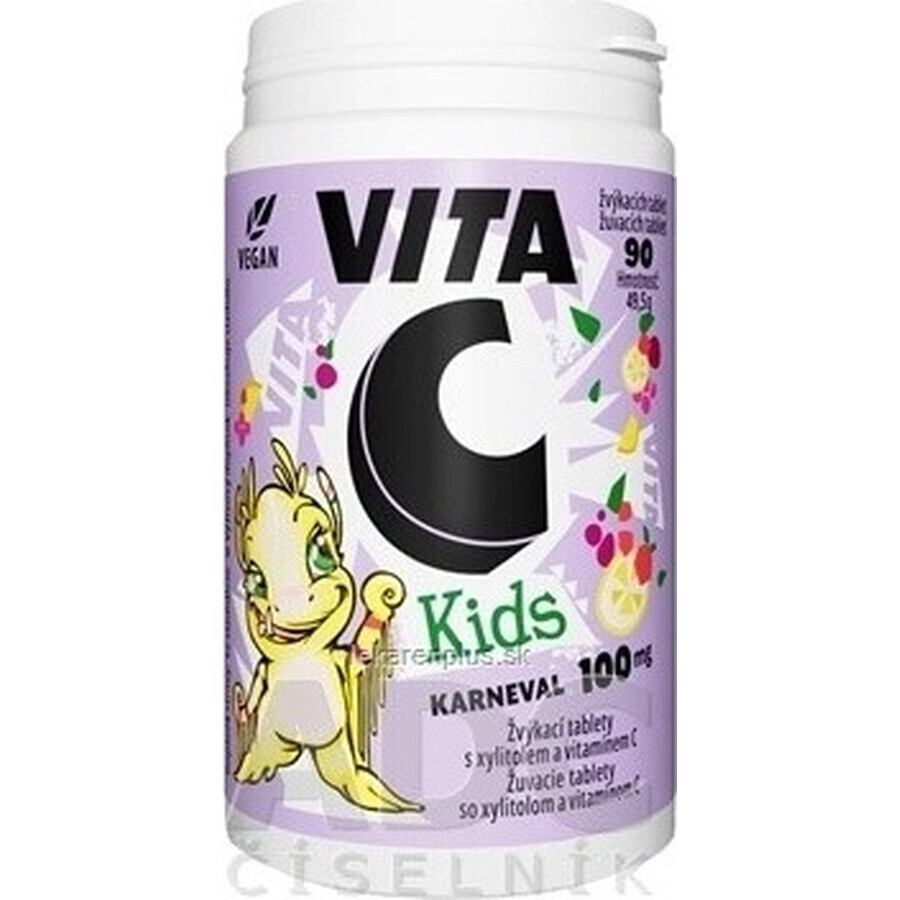 Vitabalans VITA C KIDS 100 MG 1×90 tbl, voedingssupplement