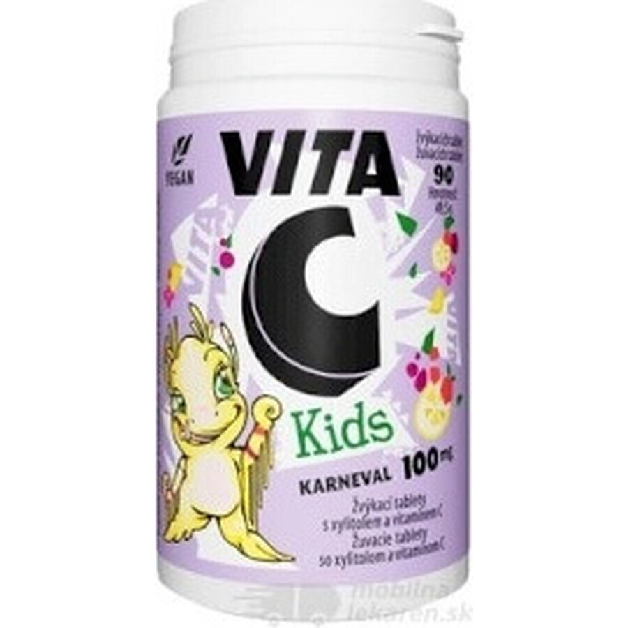 Vitabalans VITA C KIDS 100 MG 1×90 tbl, voedingssupplement